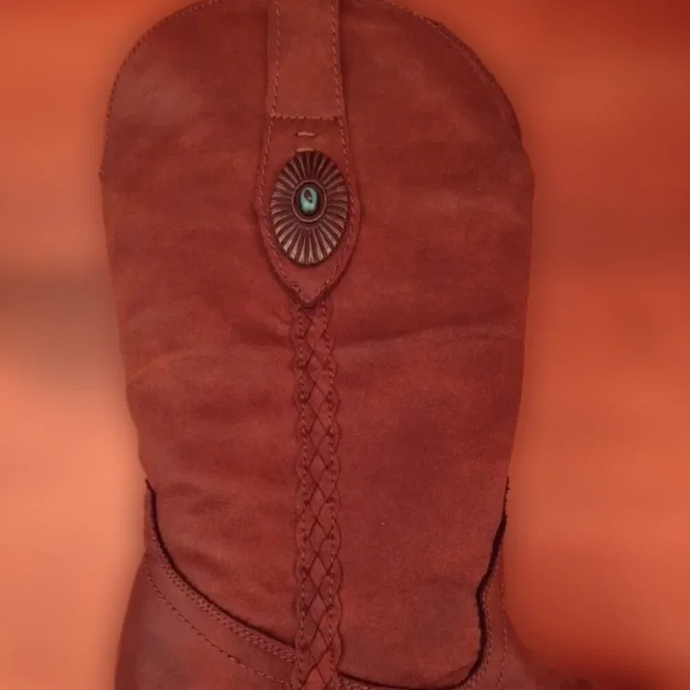 Sugar Terner Brown Western Cowgirl Charm Boots Size 6 | Excellent!! - Picture 2 of 4